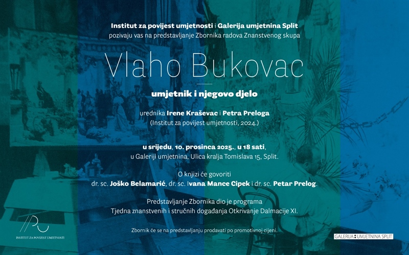 Predstavljanje Zbornika radova Znanstvenog skupa Vlaho Bukovac - umjetnik i njegovo djelo