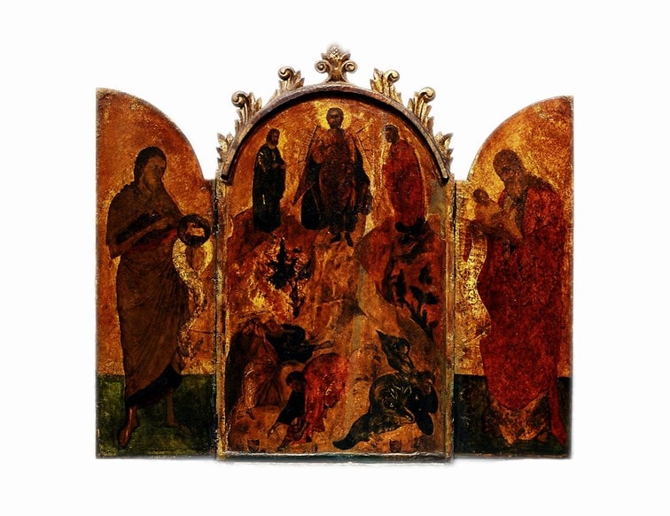  Preobraženje Kristovo sa svecima (triptih) 15. - 16. st.