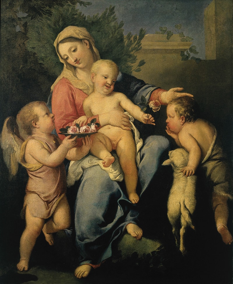 Bogorodica s Djetetom, sv. Ivanom Krstiteljem i anđelom, kraj 17. st.
